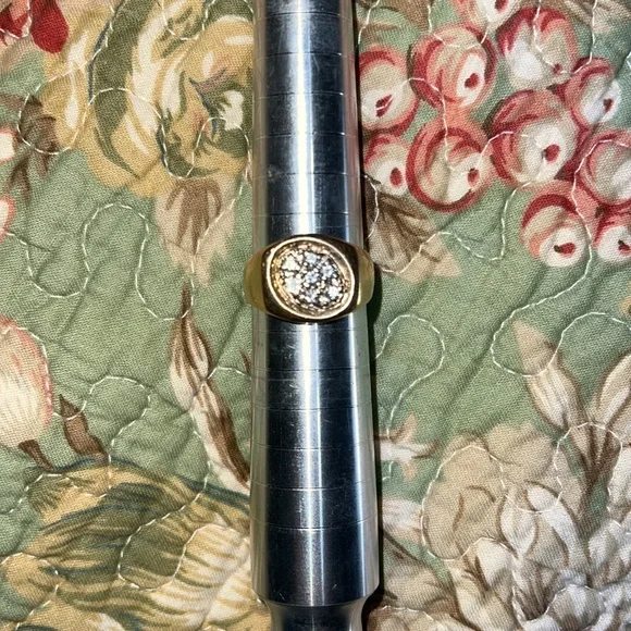 14k Gold Diamond Mens Ring